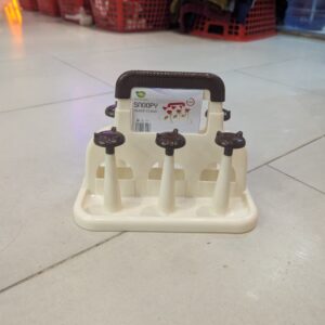 Plastic Glass & Cup Drying Rack Stand – 6 Slot Holder