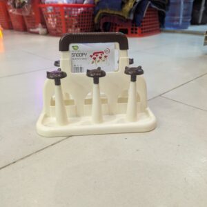 Plastic Glass & Cup Drying Rack Stand – 6 Slot Holder