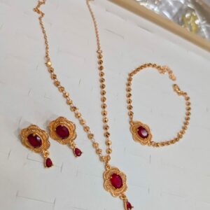 Women’s Jewelry Set – Locket, Earrings & Bracelet