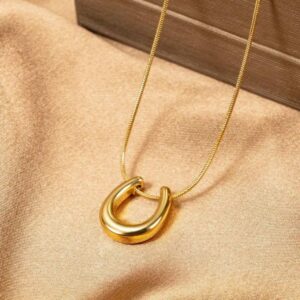 U-Shaped Alloy Necklace for Women