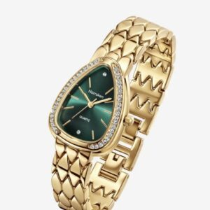 "Elegant Women’s Watch – Oval Ultra-Thin Dial, Stainless Band"