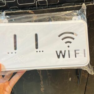 Wall-Mounted WiFi Router Shelf – Cable & Power Organizer