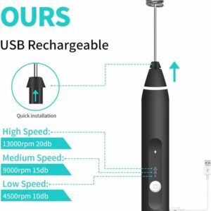 Rechargeable Electric Coffee Beater – Milk Frother & Whisk