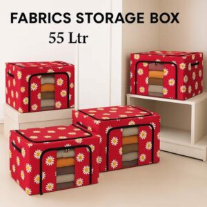 55L Extra-Large Foldable Cloth Storage Box – Durable Organizer