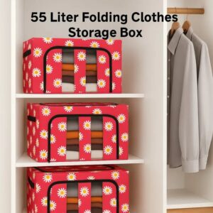 55L Extra-Large Foldable Cloth Storage Box – Durable Organizer