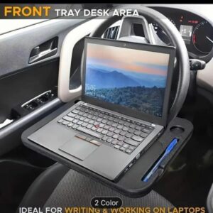 "Foldable Car Food Tray – Cup Holder & Phone Stand Travel Desk"