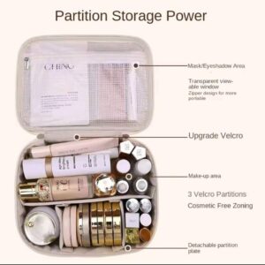 "Double-Layer Travel Makeup Organizer – Large Capacity Bag"