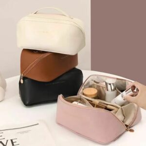 "Double-Layer Travel Makeup Organizer – Large Capacity Bag"