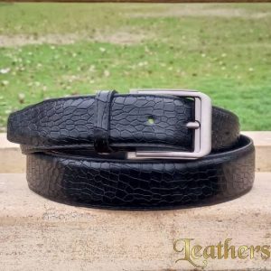 High-Quality Real Leather Dressing Belt – Black & Brown