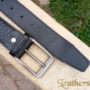 High-Quality Real Leather Dressing Belt – Black & Brown
