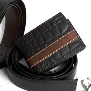 Premium Cow Leather Wallet & Cardholder Set for Men