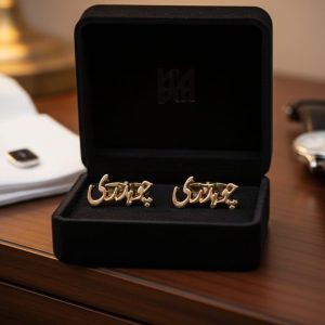 Men’s Cast Cufflinks – Elegant Gold & Silver Premium Finish