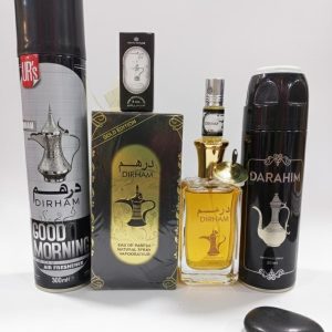 Darahim 4pcs Deal Pack – Air Freshener, Body Spray, Perfume & Attar