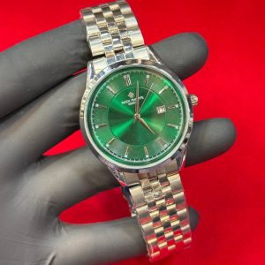 P.P Men’s Luxury Watch – Stainless Steel, Quartz, Date Working