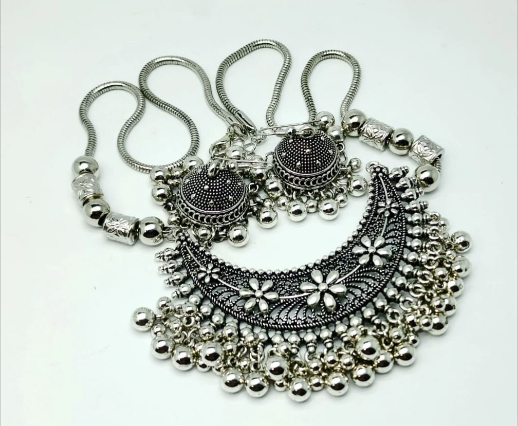 Women’s Elegant Jewellery Set – Necklace & Earrings - Image 2