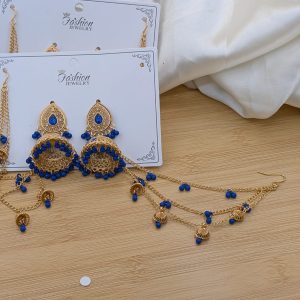 Polki Jhumki Sahara Earrings – Beaded Tassel, Multi-Color