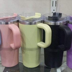 400ml Stainless Steel Tumbler with Straw – Travel Mug
