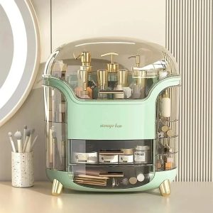 Large Clear Makeup Organizer – Vanity & Countertop Storage