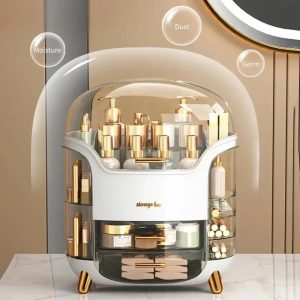 Large Clear Makeup Organizer – Vanity & Countertop Storage