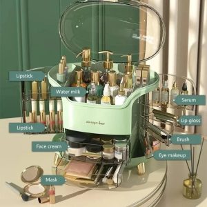 Large Clear Makeup Organizer – Vanity & Countertop Storage