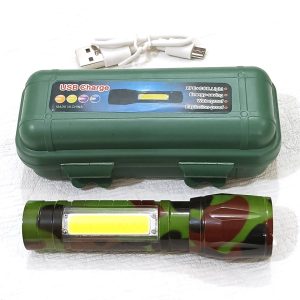 ARMY LED Pocket Torch – Rechargeable Emergency Flashlight