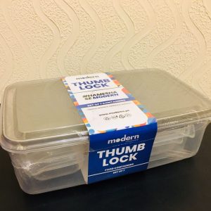 7-Piece Kitchen Storage Set – Thumb Lock Transparent Lids