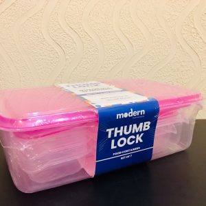 7-Piece Kitchen Storage Set – Thumb Lock Transparent Lids
