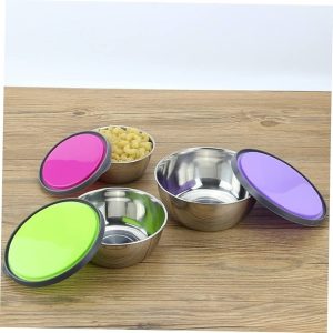 3PCS Stainless Steel Mixing Bowls with Lids