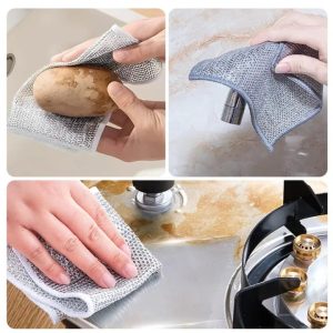 Steel Wire Dishcloths – 10PCS Kitchen Cleaning