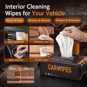 Pack of 80  Car Cleaning Wet Wipes