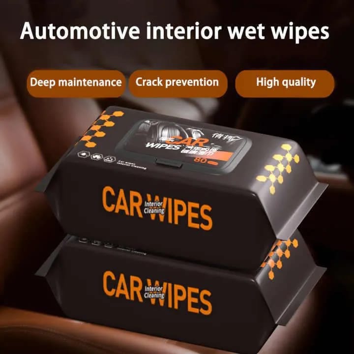 Pack of 80 Car Cleaning Wet Wipes