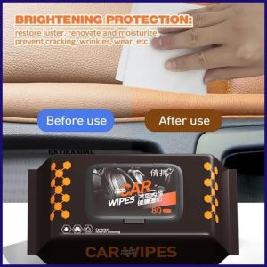 Pack of 80  Car Cleaning Wet Wipes