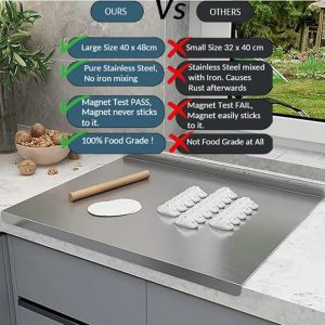 Stainless Steel Cutting Board – Large, Food-Grade, Durable