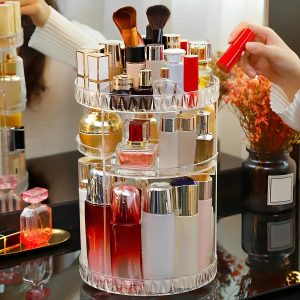 3-Tier 360° Rotating Makeup Organizer