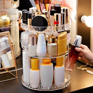 3-Tier 360° Rotating Makeup Organizer