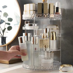 3-Tier 360° Rotating Makeup Organizer