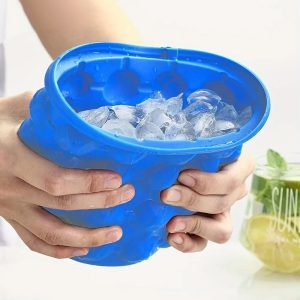 Silicone Ice Bucket Mold with Lid