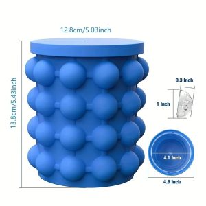 Silicone Ice Bucket Mold with Lid