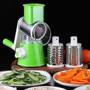 Rotary Cheese Grater with 3 Drum Blades