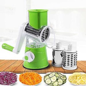 Rotary Cheese Grater with 3 Drum Blades