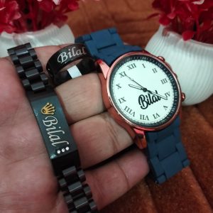 Custom Men’s Gift Set – Bracelet, Ring & Watch with Box