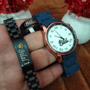 Custom Men’s Gift Set – Bracelet, Ring & Watch with Box