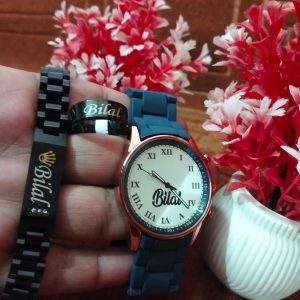 Custom Men’s Gift Set – Bracelet, Ring & Watch with Box