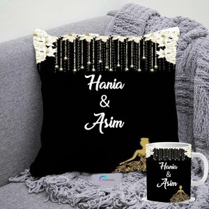 Pack of 2 Gift Set – Custom Pillow & China Mug