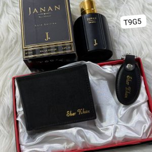 Boys Gift Set – Personalized Wallet, Keychain & Perfume