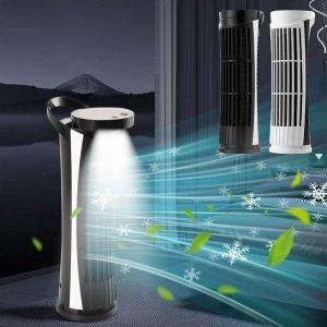 USB Bladeless Desk Fan with LED Light
