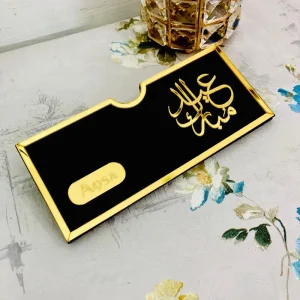Customized Black Acrylic Eidi Envelope – Premium
