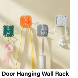 6 Row Wall Hook Punch-Free Adhesive Hanger