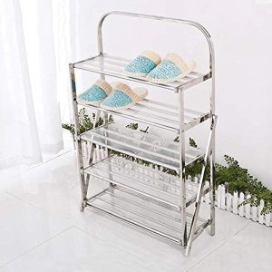 Stainless Steel Folding Shoe Rack – Multi Layer