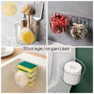Wall Mounted Storage Basket Space Saving Organizer